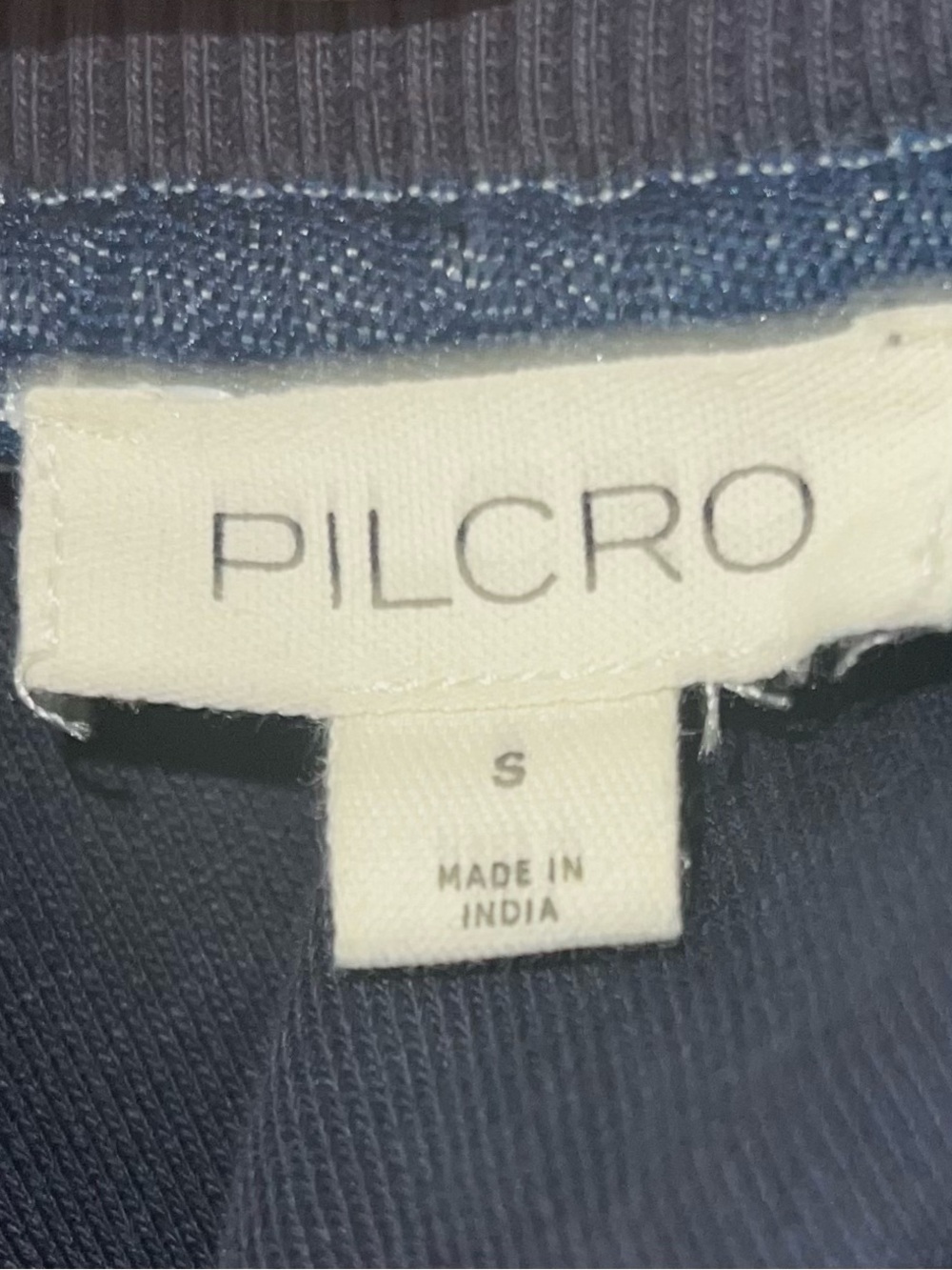 Anthropologie Pilcro Navy Puff-Sleeve Crewneck Sweatshirt - Picture 5 of 8
